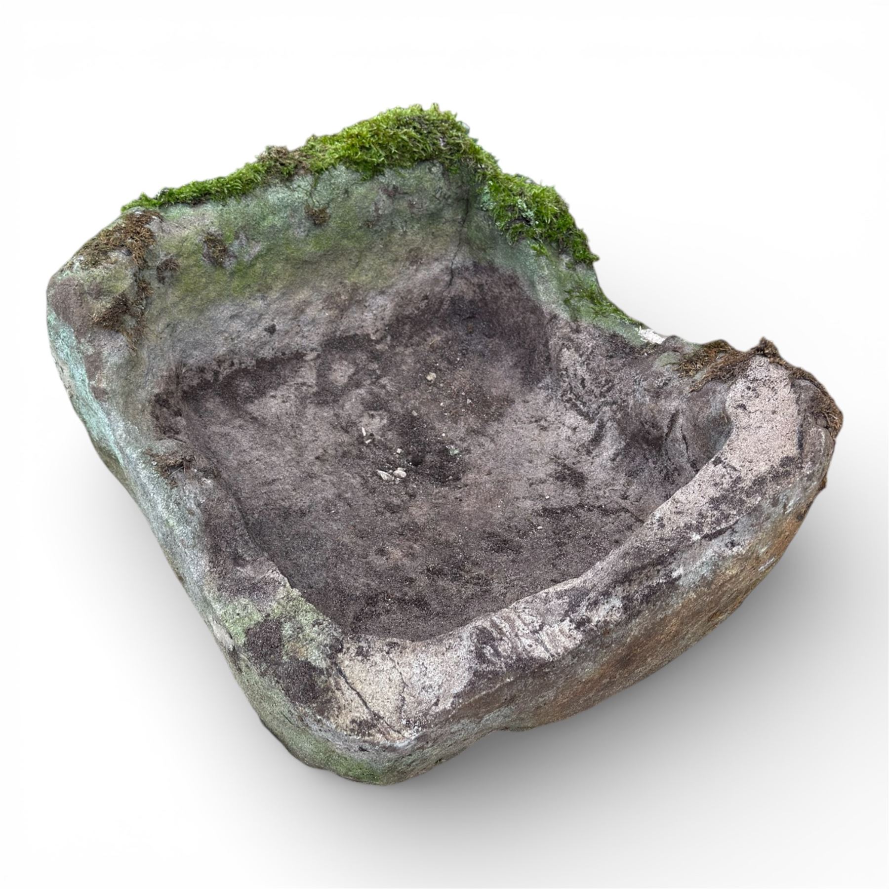 Trio of sandstone balusters with Two 19th century stone planters