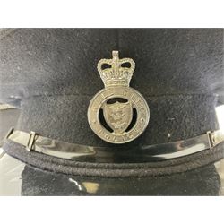  Hull City Police - Christys London helmet with king's crown night plate and a peaked cap (2)  