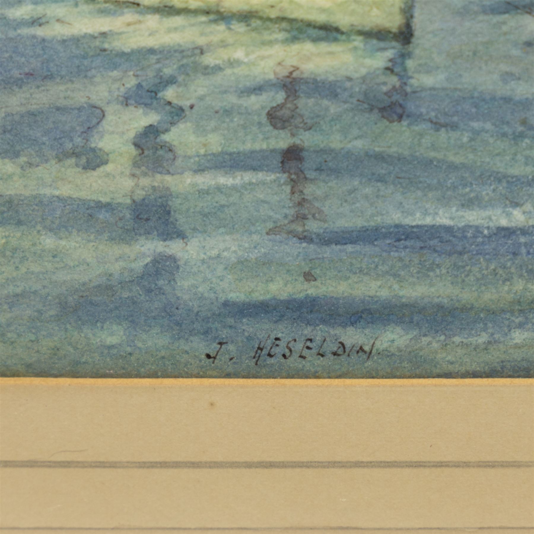 James Marshall Heseldin (British 1887-1969): Cornish Harbour, watercolour signed 21cm x 25cm