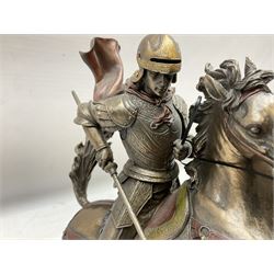 Studio Collection by Veronese Design St George figure group, H26cm