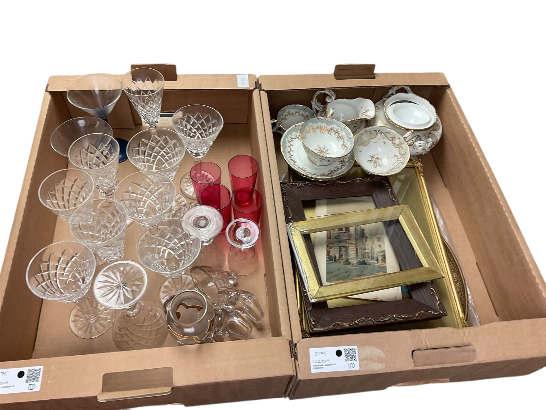 Bristol blue rolling pin, together with Carlton Ware juicer, other glassware and ceramics in four boxes  