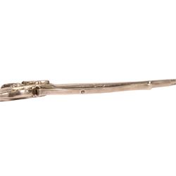 Victorian miniature silver flintlock rifle, L17cm