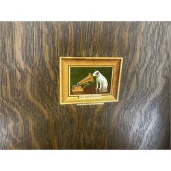 His Master's Voice Lumiere Gramophone, model no. 460 c1925, oak cased table top model with 12