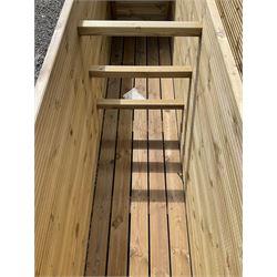 Large Ruby rectangular tanalised timber planter  - THIS LOT IS TO BE COLLECTED BY APPOINTMENT FROM DUGGLEBY STORAGE, GREAT HILL, EASTFIELD, SCARBOROUGH, YO11 3TX