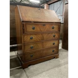 Georgian design mahogany bureau, fall-fr