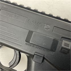 Gamo MP-9 .177 cal. semi-auto blowback pellet/BB CO2 gun, serial no.14J39179, L30cm; on original box with accessories and paperwork  NB: AGE RESTRICTIONS APPLY TO THE PURCHASE OF AIR WEAPONS.