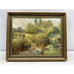 English School (20th century): 'Drop Gate - Duncombe Park' oil on canvas board unsigned, titled verso 35cm x 46cm