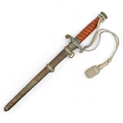 German Third Reich army dagger by Robert Klaas, Solingen with celluloid grip and bullion k...