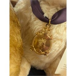 Two collectable bears, comprising Steiff Diamond Jubilee bear and Merrythought London 2012 Olympic bear, tallest H30cm