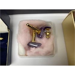 Scottish silver Ola Gorie arctic tern brooch and a matching pair of earrings, 9ct gold stud earrings, collection of costume jewellery, three wristwatches including Ingersoll and Rotary, a Freeman's Alright pocket watch and a continental silver fob watch stamped 935