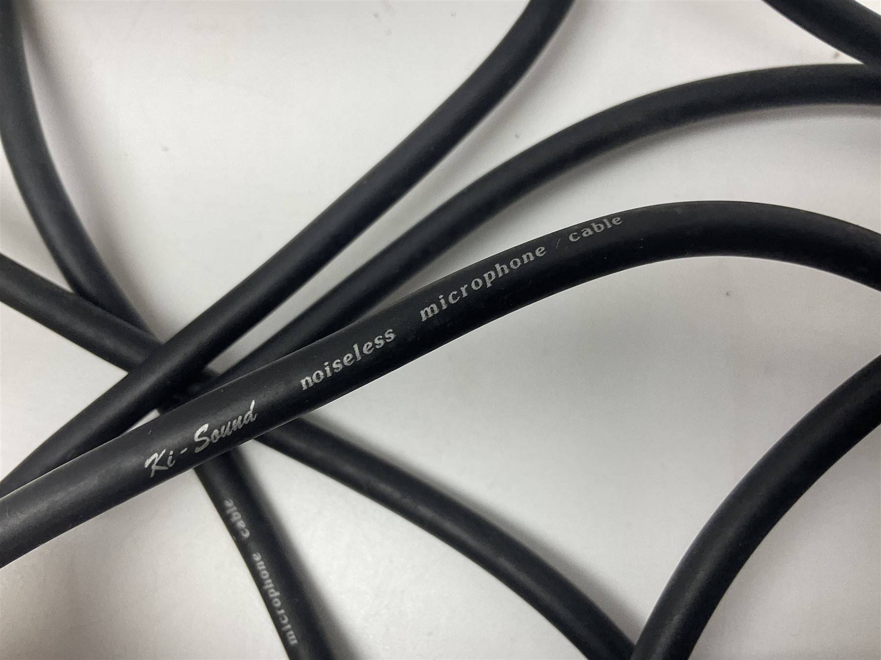 Vintage pair Akai ADM-8 Dynamic microphones; AKG D880 Dynamic microphone; cased; and Shure Betagreen BG1.0 vocal microphone; boxed; all with cables (4)