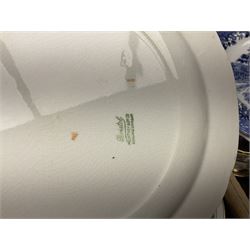 Wedgwood jasperware trinket box, commemorative ware, blue and white ceramics and a collection of other ceramics and collectables in five boxes