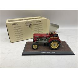 Eighteen Atlas edition 1/32 Tractor models including Eicher Tiger, Steyr 185a, Le Percheron T 25, etc, together with Atlas Dinky Guy Van 'Heinz' 920, and other diecast models 
