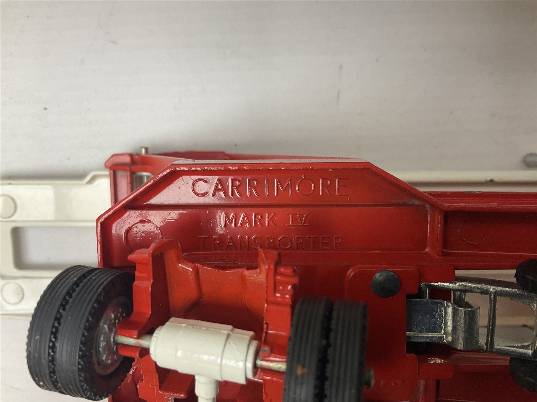 Corgi - Gift Set no.41 comprising Carrimore Mark Iv Transporter, Morris Mini-Cooper, BMC Mini-Cooper S, Morris Mini-Minor, Volvo P.1800 and Sunbeam IMP; missing MGC GT car; in original box 