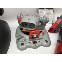 Mad Catz Dual Force Racing Wheel and Foot control for Playstation; Arcadia Image Projecting Game System; pair of Captain Scarlet and the Misterons phaser guns etc