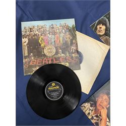 The Beatles vinyl LPs including 'The White Album' no 0260028 with poster', 'Help', 'Rubber Soul', 'Sgt. Peppers Lonely Hearts Club Band', 'A Hard Day's Night' etc (12)