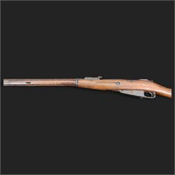 REGISTERED FIREARMS DEALER ONLY De-activated Russian Mosin Nagant 7.62x54RMN2575 bolt action rifle, serial number 117,  72cm (28.5