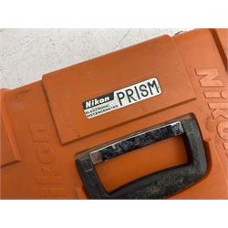 Land Surveying equipment - Nikon AX-2s Automatic Level 360 degrees, serial no.810890; in carrying case with instructions; Nikon Electronic Distancemaster Prism; in carrying case; Imax B6AC Dual Power Professional Balance Charger/Discharger; in carrying bag; Omni Zero 