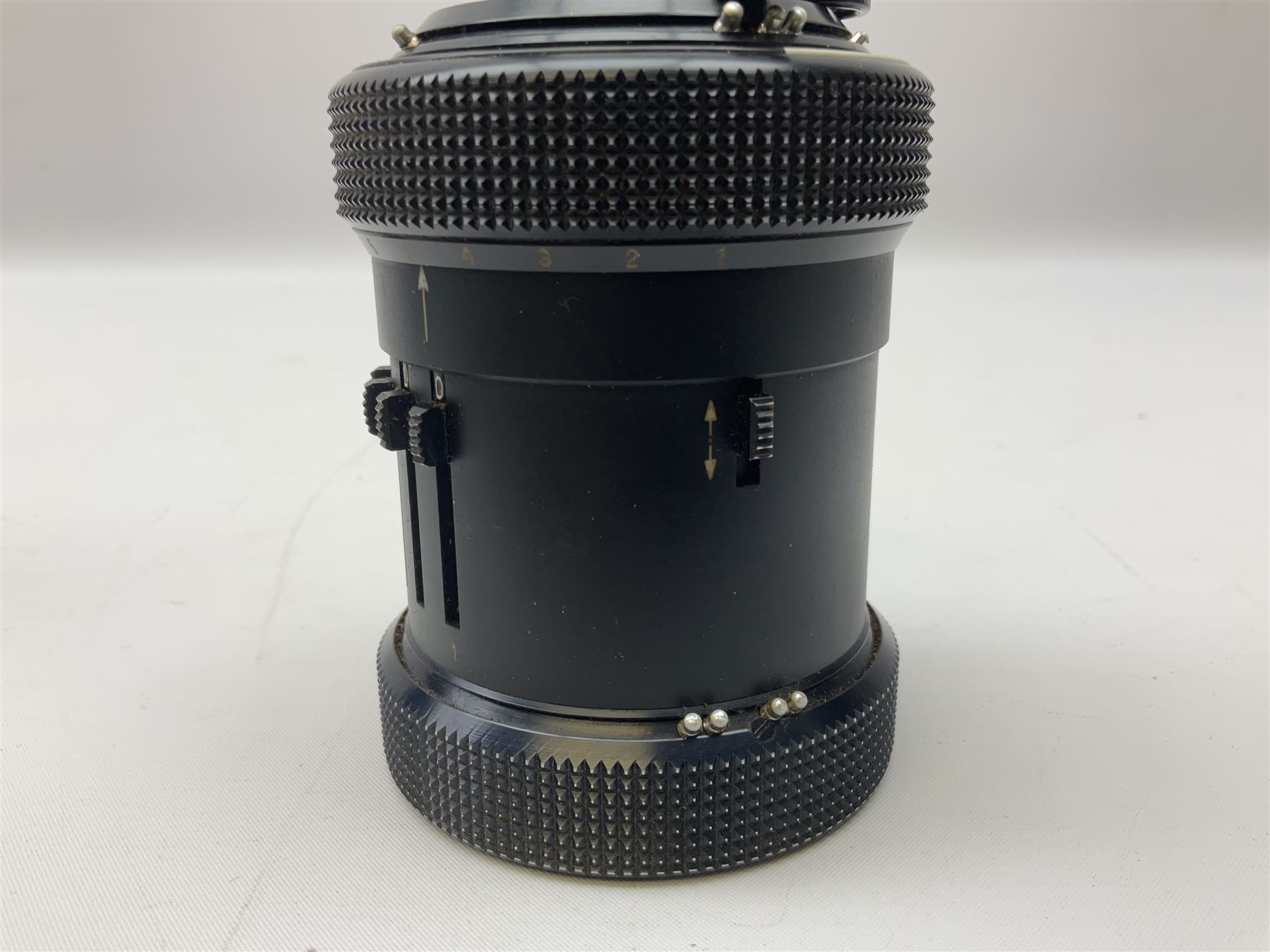 Curta Type II mechanical calculator by Contina Ltd Mauren, Liechtenstein, serial no. 500388 c1953 in original domed black metal case, H13cm 