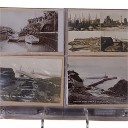 Five-hundred and thirty one late 19th and early 20th century real photographic postcards produced by J.T.Ross, depicting  daily life, village scenes, landmarks and street views of Whitby, the surrounding villages and South Teeside, including fifty-two modern copies, all housed within three postcard albums and accompanied by four copies of Ross, Photographer, Whitby 'The Life and Work of a Yorkshire Artist' by Colin Bullamore which provides a detailed overview of his life and work