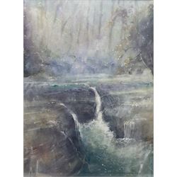 Andy Liddle (British Contemporary): Mist on the River Esk, watercolour signed, inscribed and dated May 2002 verso 50cm x 37cm