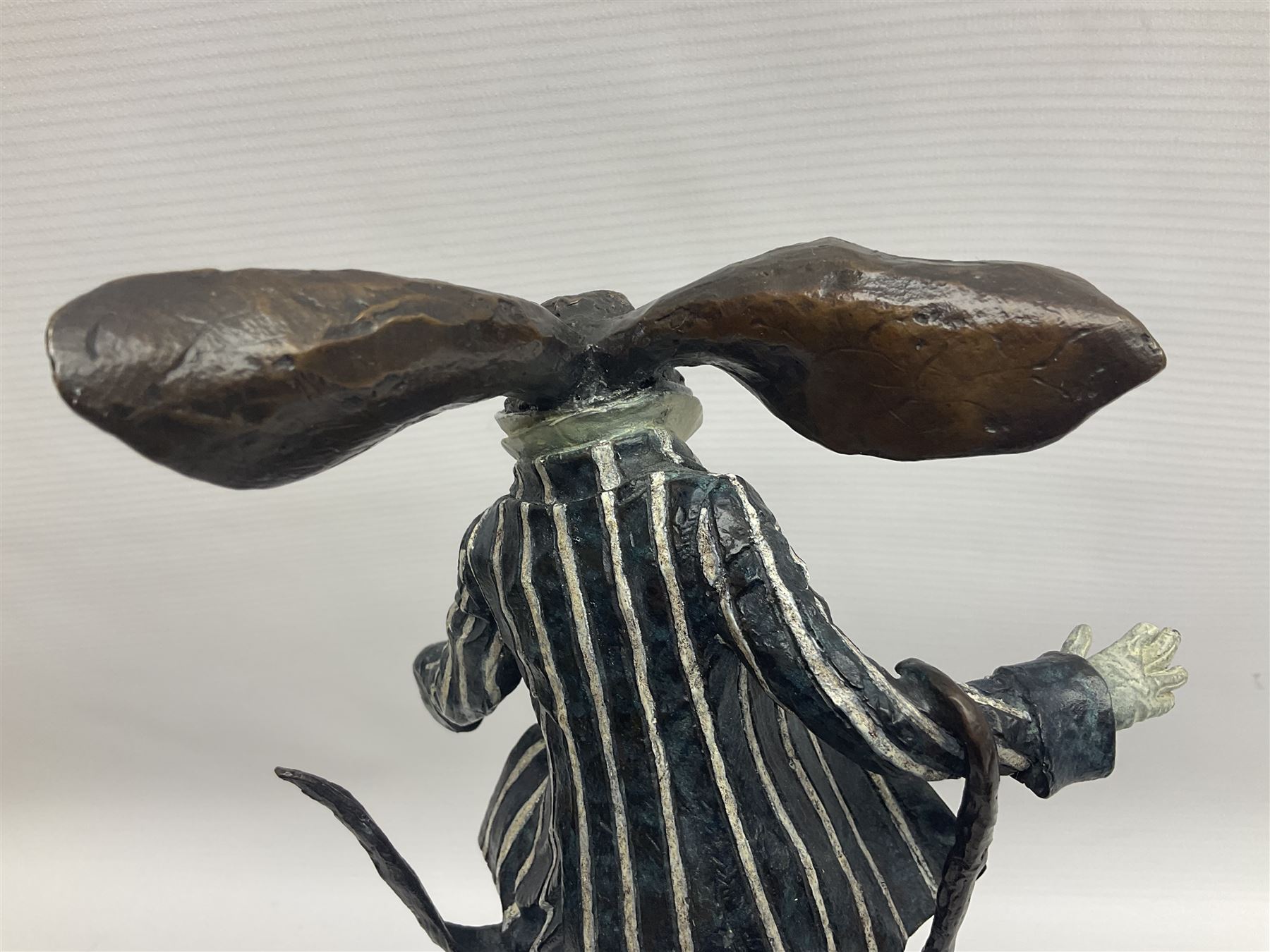 Rachel Talbot (British 1980-), Water Meadow Merriment, limited edition bronze sculpture, modelled as a hare in boating attire, upon a polished marble base, H37cm