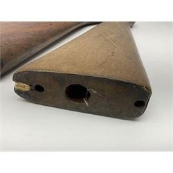 Quantity of spare parts for .577/450 Martini Henry rifle including two stocks, fore-end etc