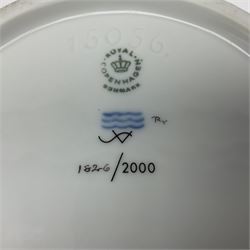 Royal Copenhagen, Margrethe 2nd Anniversary bowl 1972-1982, limited edition 1826/2000, D24cm
