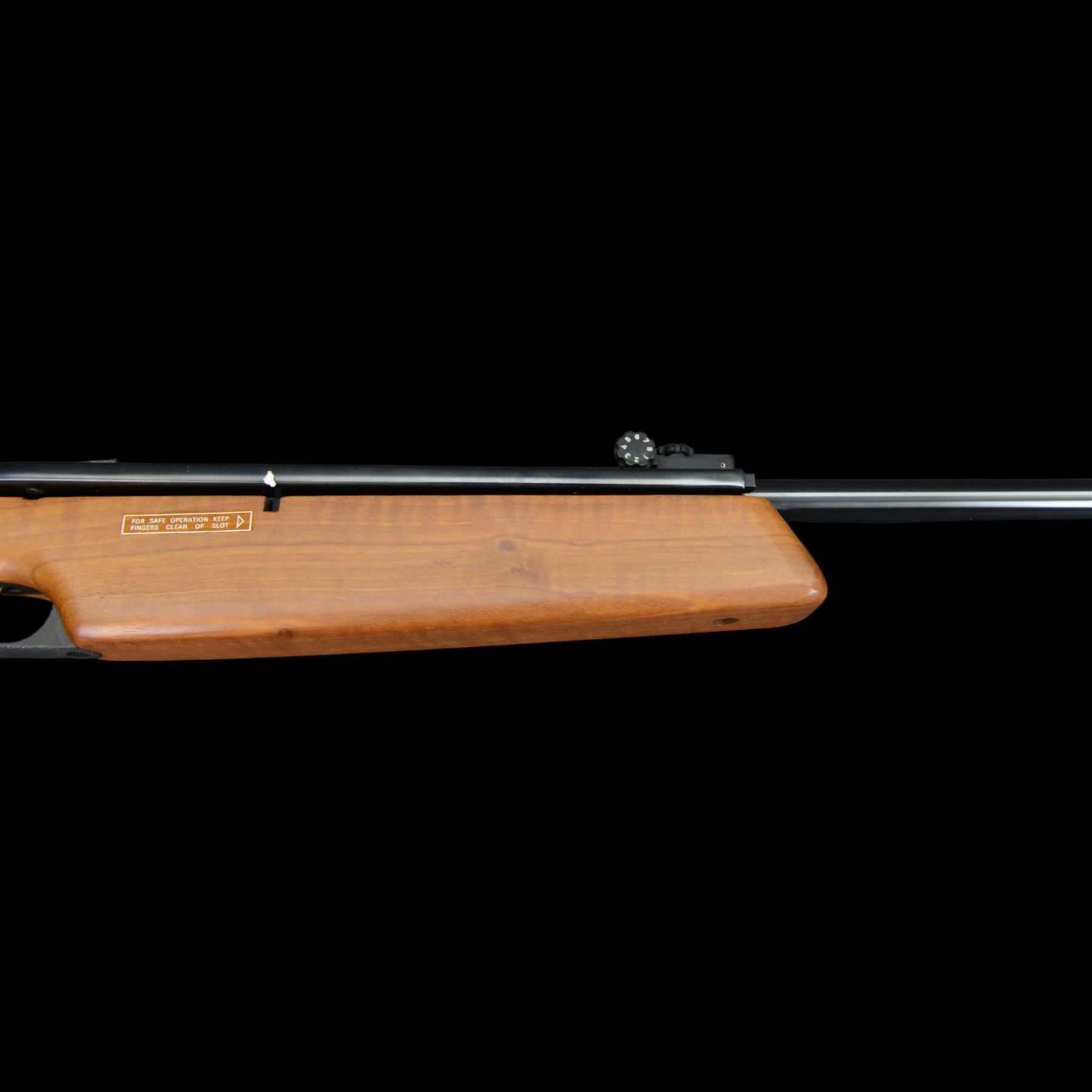 Webley Osprey .177 side-lever air rifle, 18 inch barrel with adjustable sights, serial number 4464, overall L109cm