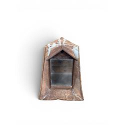 Pair of metal sloping roof lanterns with glazed windows