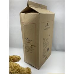 Two modern Steiff limited edition teddy bears - Prince William's 21st Birthday Bear with growler mechanism No.58/1500 H35cm; and Cherished Teddies Collection Daisy No.4269/5000 H33cm; both boxed with certificates (2)