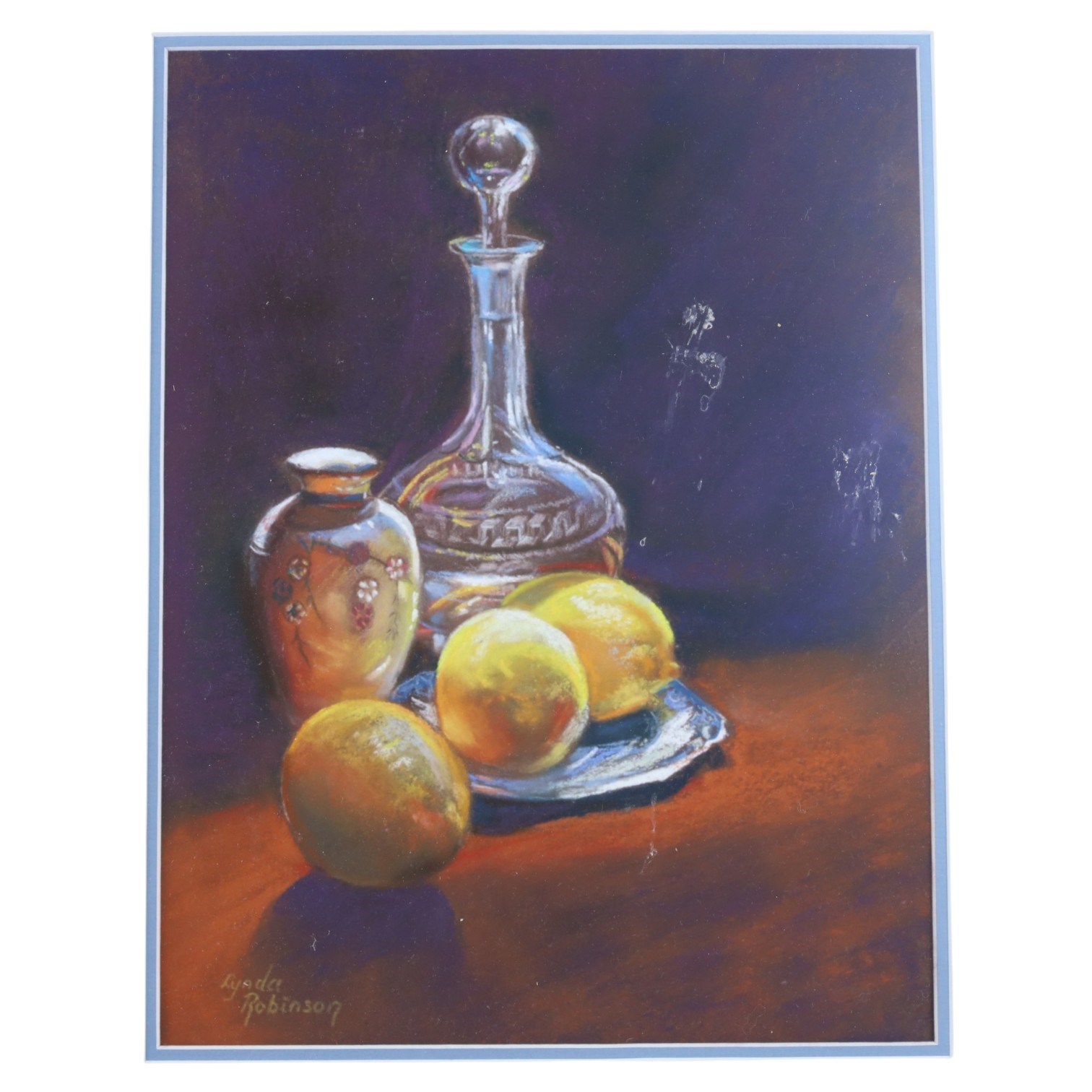 Lynda Robinson (Australian Contemporary): 'A Little Light Exercise' and Still Life of Tomatoes, two pastels signed, one titled verso max 37cm x 28cm; together with one print and one art card (4) (three unframed)