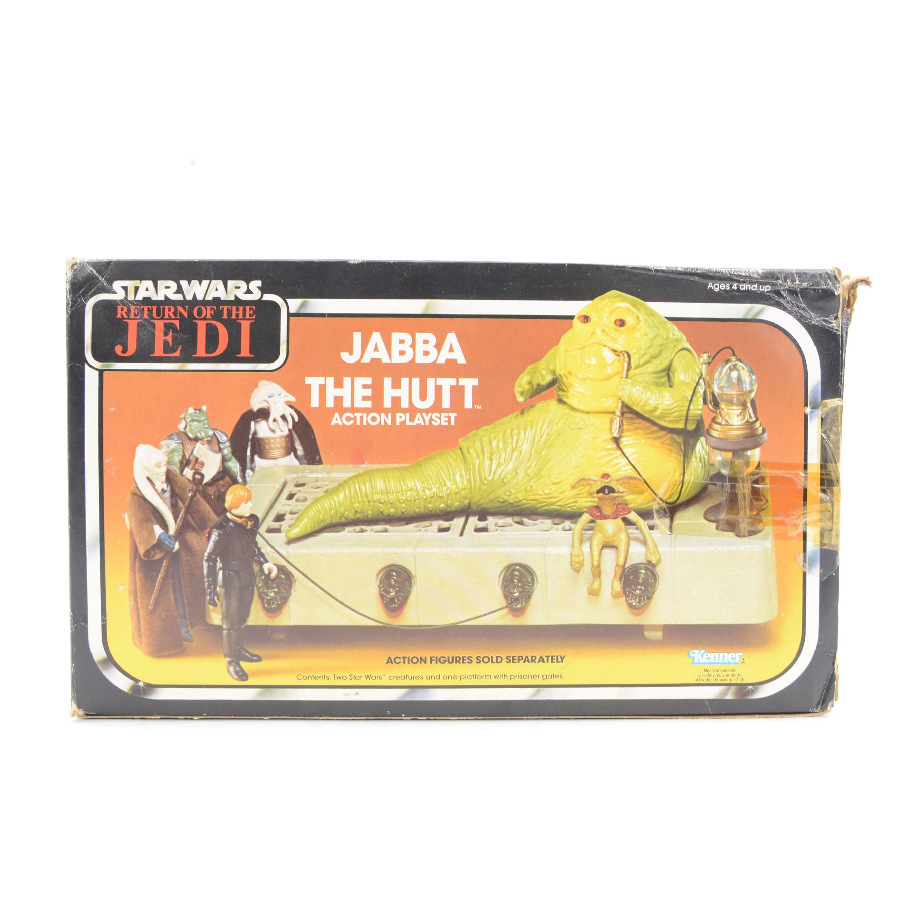Kenner Star Wars Return Of The Jedi Jabba The Hutt Action Playset circa 1983, in original box, with insert and instructions