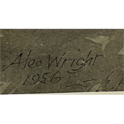 Alec Wright (British 1900-1981): 'Urlay Nook' Chemical Works near Stockton on Tees, pen ink and watercolour signed and dated 1956, 32cm x 45cm
Provenance: private collection purchased from T B & R Jordan 'A Century of Working Life in Yorkshire and the North East' exhibition April 2007 No.112