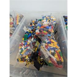 Large collection of loose Lego in four  boxes