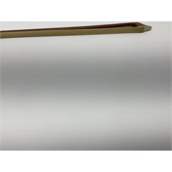 Alfred Knoll silver mounted two-star pernambuco violin bow L74.5cm