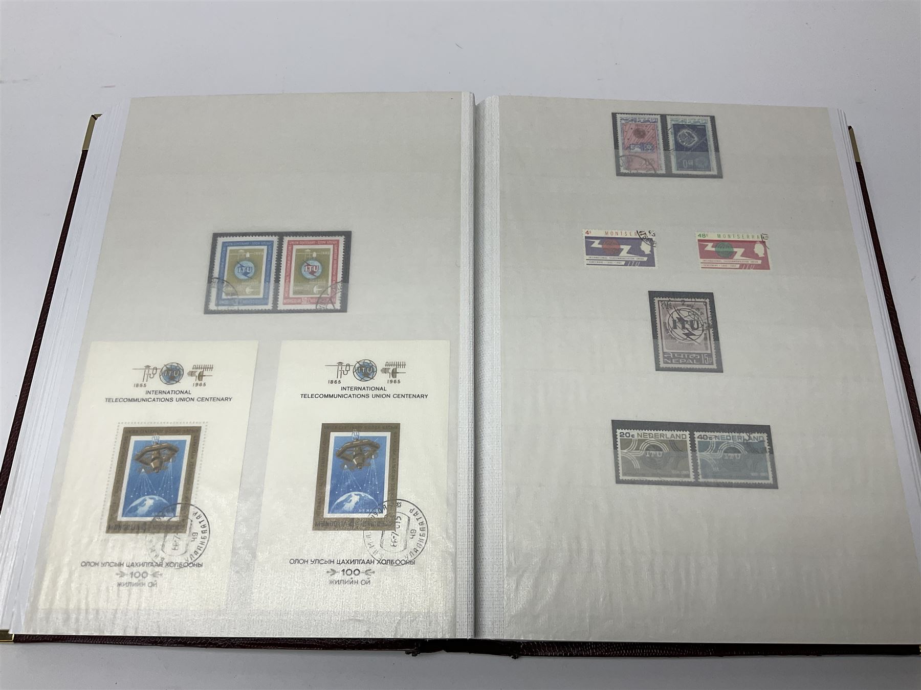Thematic stamp collection relating to satellites, telecommunications and space from various Countries including Angola, Antigua, Ascension, Australia, Bahamas Barbados, Bhutan, British Virgin Islands, Denmark, Ecuador, Israel etc, a mint and used collection housed in three stockbooks