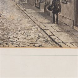 Frederick Schultz Smith (Hull 1860-1925): 'View of Posterngate with Alms Houses & Savings Bank Hull', monochrome watercolour and ink signed, titled verso 19cm x 24cm 