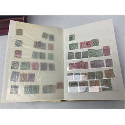 World stamps including Australia, Barbados, Hong Kong, Jamaica, Western Australia, Tonga, South Africa etc, housed in nine albums/folders