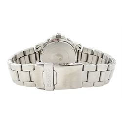 Seiko gentleman's stainless steel quartz chronograph wristwatch, Ref. V657-8069 and one other Seiko Perpetual calendar wristwatch, Ref. 8F56-0030, both boxed