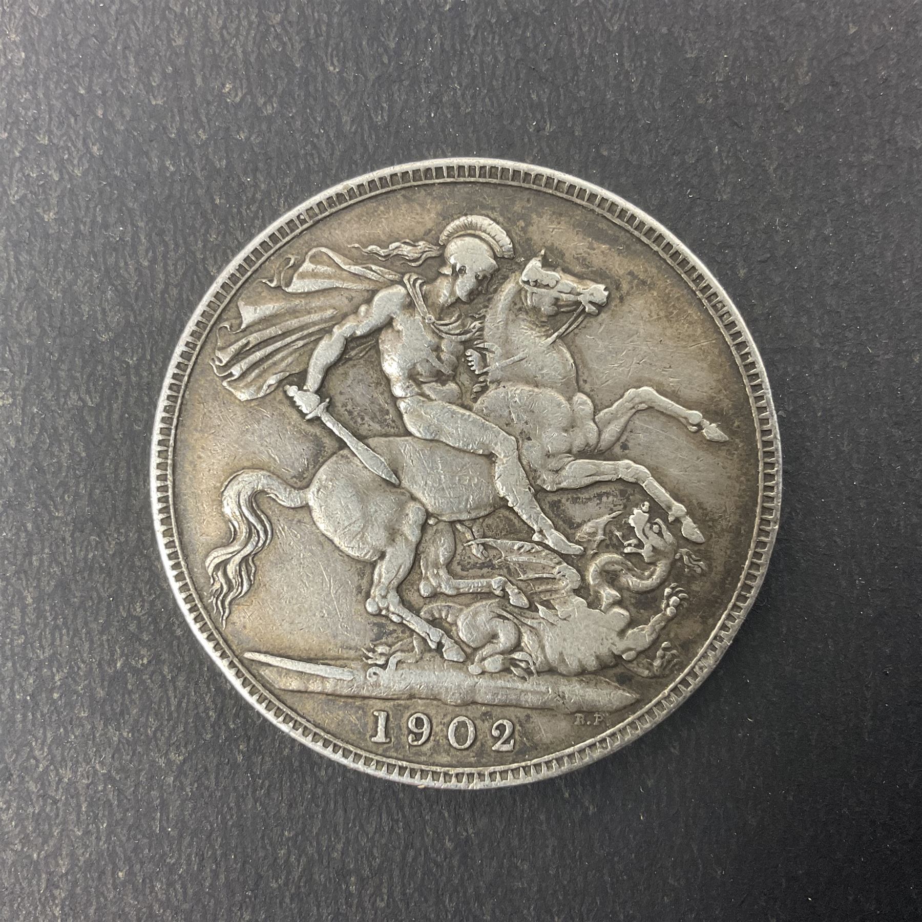 King Edward VII 1902 silver crown coin