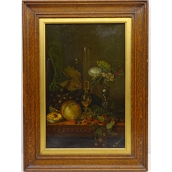  Still Life of Fruit, 19th/early 20th century oil on canvas signed G. Morgan 44cm x 29cm  