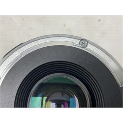 Canon Eos 7D camera body, serial number 3261306344, with 'Canon Ultrasonic EF 24-105mm Macro 0.45m/1.5ft Ultrasonic' Lens, 'Canon Zoom EF 75-300, 1;4-5.6 III' lens and Teleplus Pro 300 lens, together with tripod and original camera box 