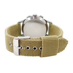 Sekonda Strela gentleman's stainless steel and chrome plated manual wind chronograph wristwatch, Cal. 3017, black dial with baton hour markers, subsidiary dials at 3 and 9 for seconds and 45 minute recording, tachymeter and telemeter scales, on fabric strap