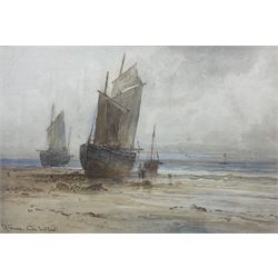 Emil Axel Krause (German/Danish 1871-1945): 'On the East Coast', watercolour signed and titled 24cm x 36cm