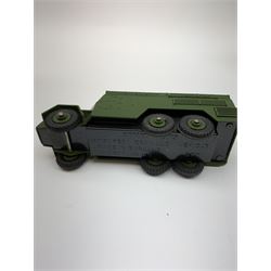 Dinky - six military vehicles - Military Ambulance No.626; Armoured Command Vehicle No.677; Field Artillery Tractor No.688; 3-Ton Army Wagon No.621; Scout Car No.673, all boxed; and D.U.K.W. Amphibian No.681 with box base (6)