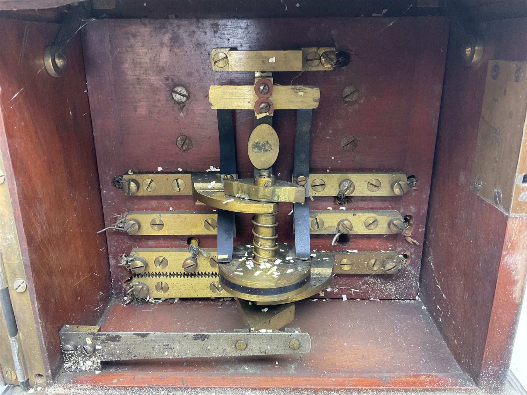 Railway  repeater signal box, with signals for train on line and arrival, H97cm