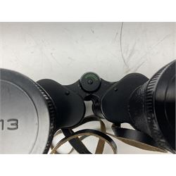 Eleven pairs of binoculars, to include Zeiss Wetzler 20x50, Taylor-Hobson Bino Prism No.2 Mk.III military stamped 1943 with broad arrow,  Swift Tecnar 16x50, J.T Coppock Oceanic Bloomed 10x50, Hensoldt Wetzlar Dialyt 7x42 etc