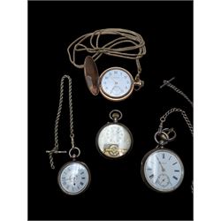 Watham gold-plated full hunter lever pocket watch, 8 Days silver pocket watch, Victorian s...