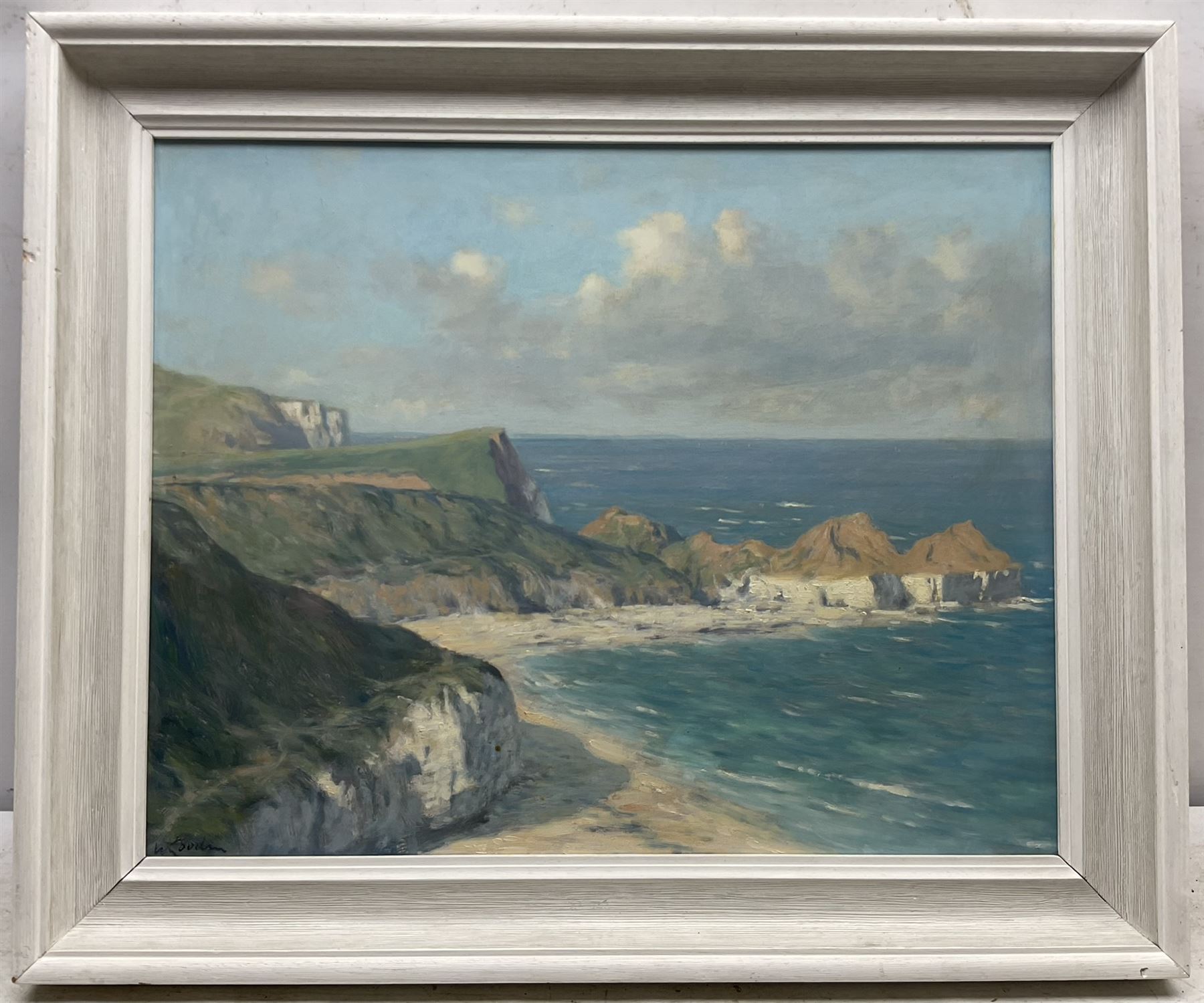 Walter Goodin (British 1907-1992): Thornwick Bay Flamborough, oil on board signed 39cm x 49cm
